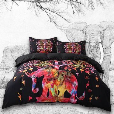 3Pcs Set Elephant Mandala Duvet Cover With Pillowcase Covers